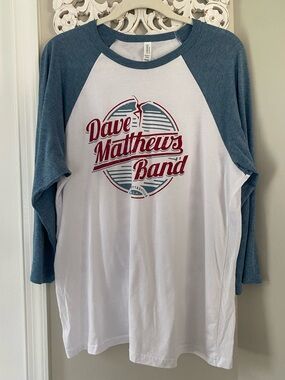 Dave Matthews Band Concert Tshirt Raglan Sleeve Sz Large Rock Band DMB
